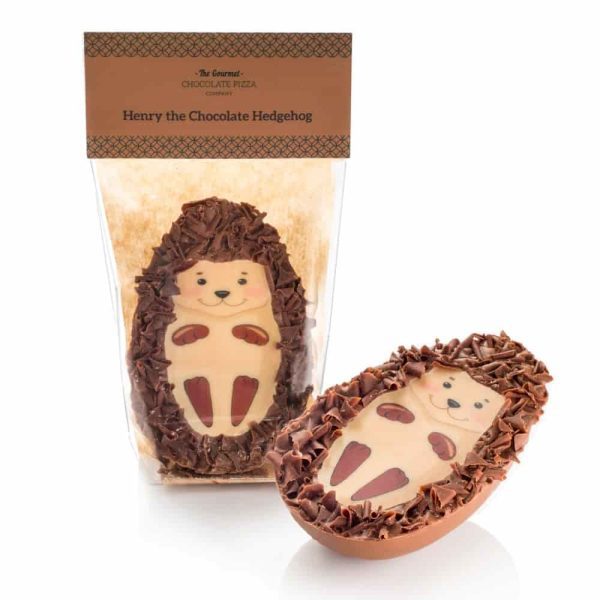 milk chocolate henry hedghog presented in a clear bag