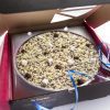 Honeycomb and marshmallow 10" chocolate pizza in open box