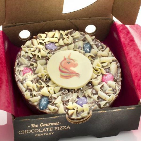 Unicorn mini pizza close up