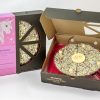 Unicorn chocolate pizza in pizza box