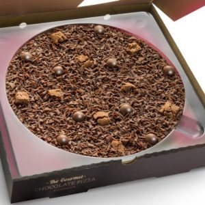 10" delightfully dark chocolate pizza