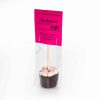 Dark chocolate and vegan mallows stirrer stick in packaging