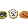 3 different Halloween iced biscuits