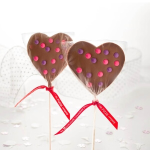 Heart Shaped Chocolate Lolipops