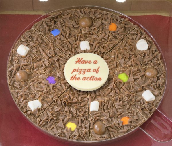 Personalised bespoke chocolate pizza