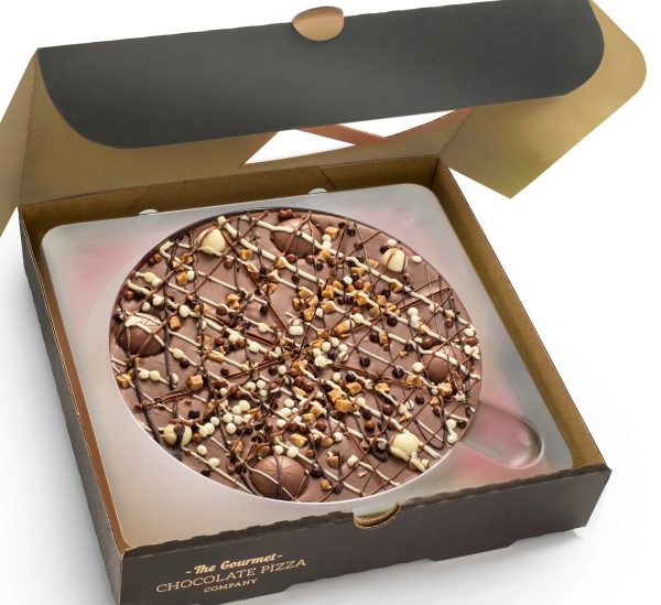 7 inch Irish cream chocolate pizza in box